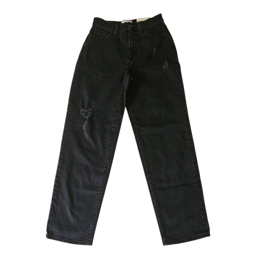 Universal Threads Vintage Straight Jeans NWT Women's 0/25 Black Vintage Stretch